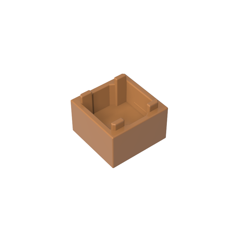35700 | Container, Box 2 x 2 x 1 - Top Opening with Flat Inner Bottom