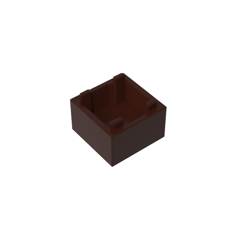 35700 | Container, Box 2 x 2 x 1 - Top Opening with Flat Inner Bottom