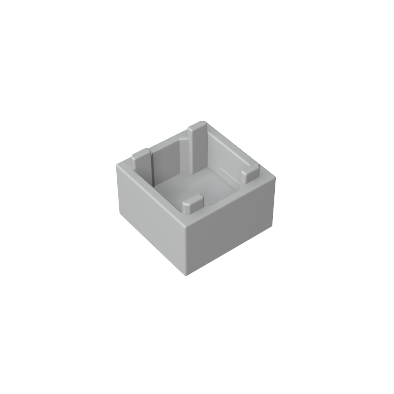35700 | Container, Box 2 x 2 x 1 - Top Opening with Flat Inner Bottom