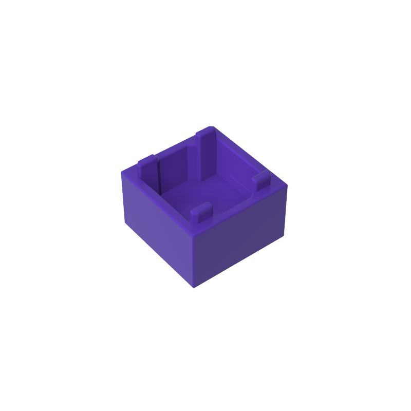 35700 | Container, Box 2 x 2 x 1 - Top Opening with Flat Inner Bottom