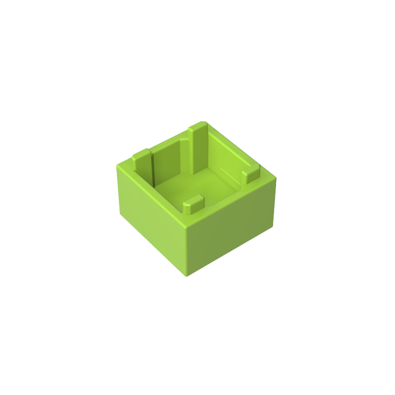 35700 | Container, Box 2 x 2 x 1 - Top Opening with Flat Inner Bottom