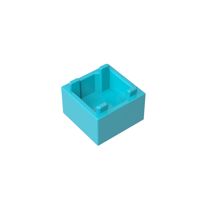 35700 | Container, Box 2 x 2 x 1 - Top Opening with Flat Inner Bottom