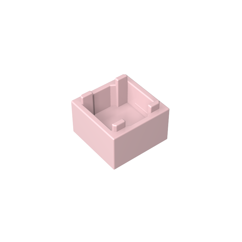 35700 | Container, Box 2 x 2 x 1 - Top Opening with Flat Inner Bottom