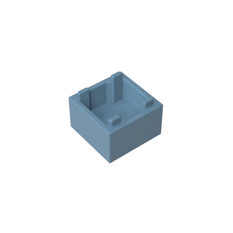 35700 | Container, Box 2 x 2 x 1 - Top Opening with Flat Inner Bottom