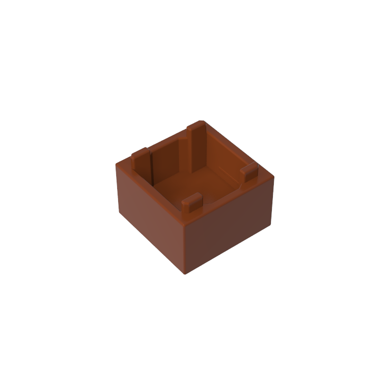 35700 | Container, Box 2 x 2 x 1 - Top Opening with Flat Inner Bottom