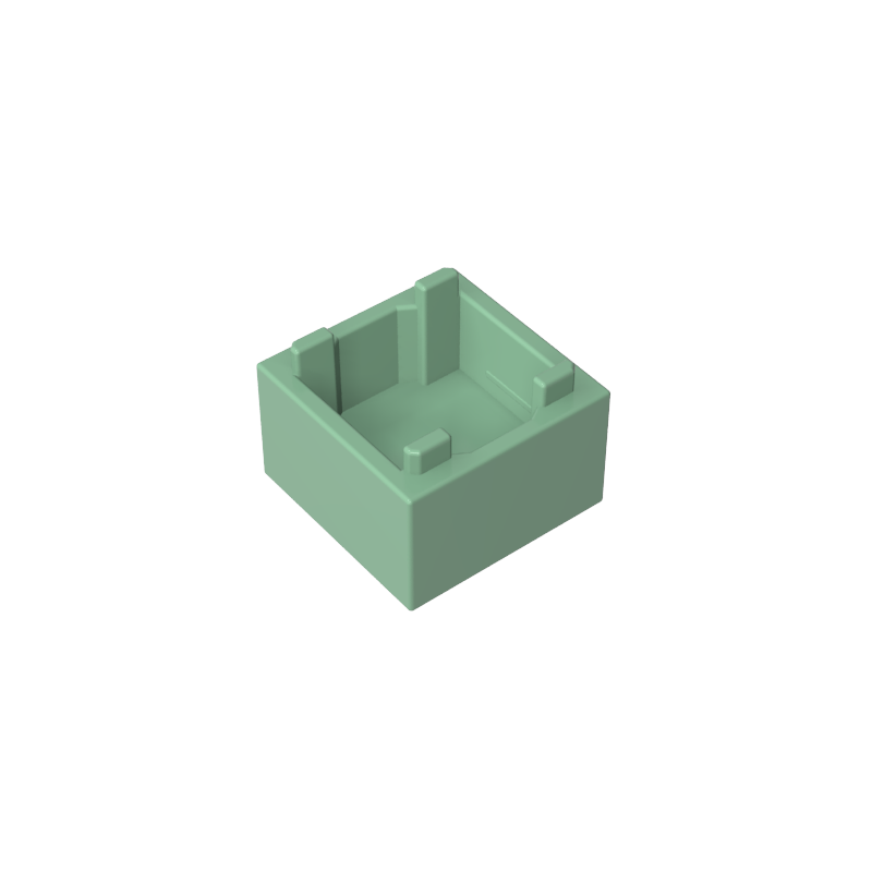 35700 | Container, Box 2 x 2 x 1 - Top Opening with Flat Inner Bottom
