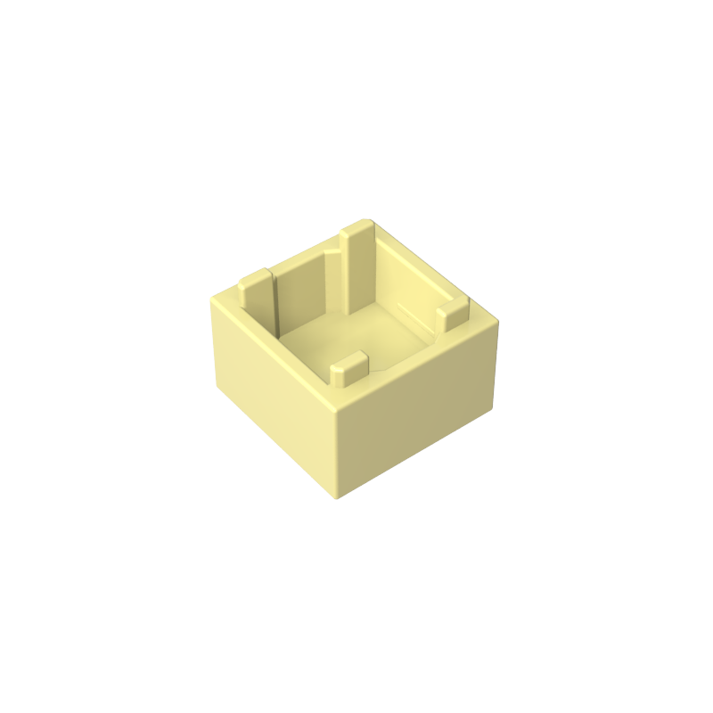 35700 | Container, Box 2 x 2 x 1 - Top Opening with Flat Inner Bottom