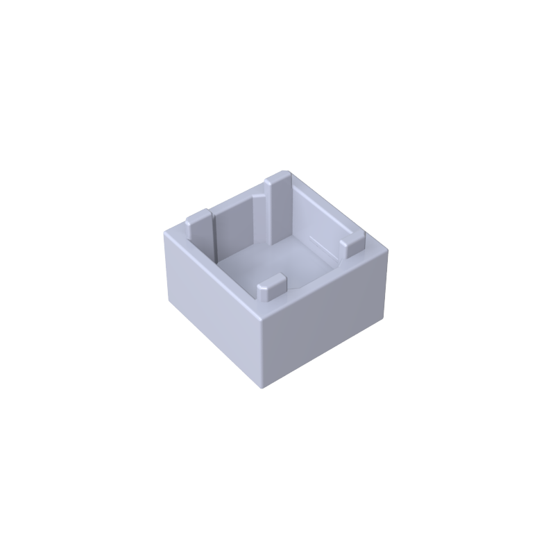 35700 | Container, Box 2 x 2 x 1 - Top Opening with Flat Inner Bottom
