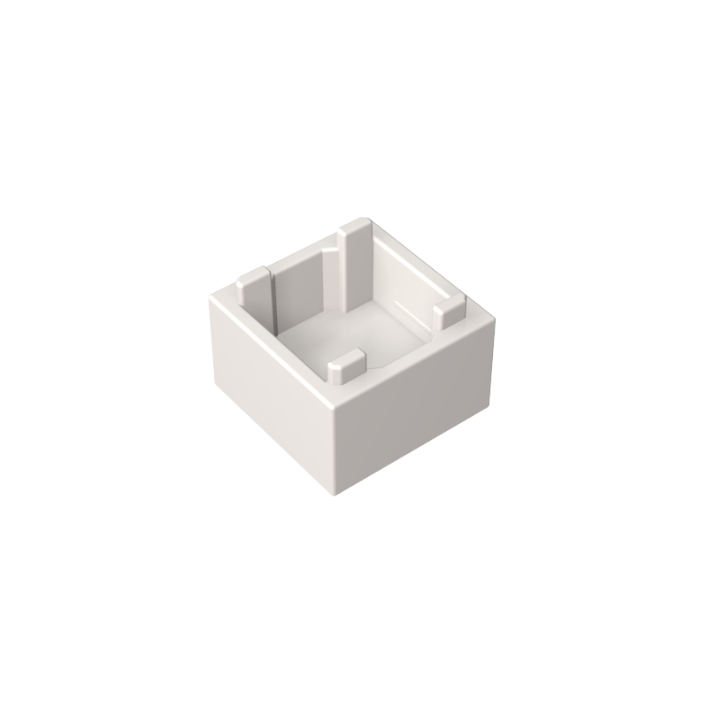 35700 | Container, Box 2 x 2 x 1 - Top Opening with Flat Inner Bottom