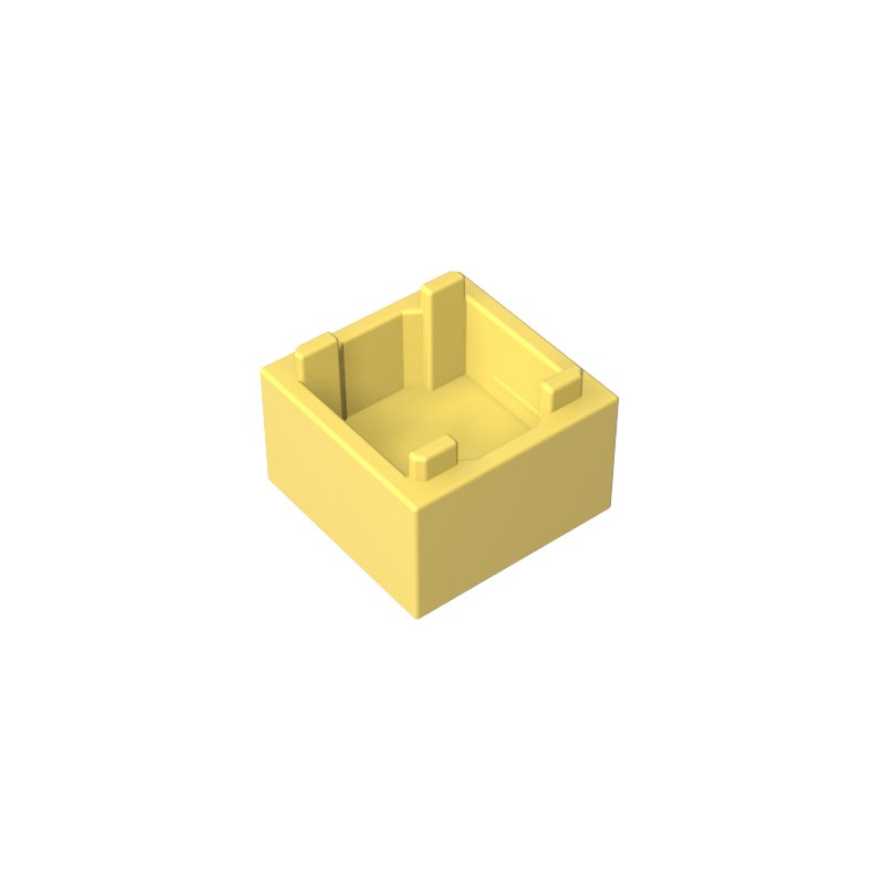 35700 | Container, Box 2 x 2 x 1 - Top Opening with Flat Inner Bottom