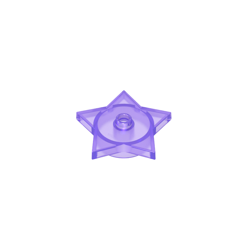 39611 | Plate, Round 4 x 4 x 2/3 with Star and Open Stud