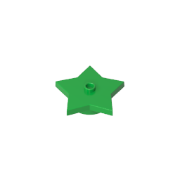 39611 | Plate, Round 4 x 4 x 2/3 with Star and Open Stud