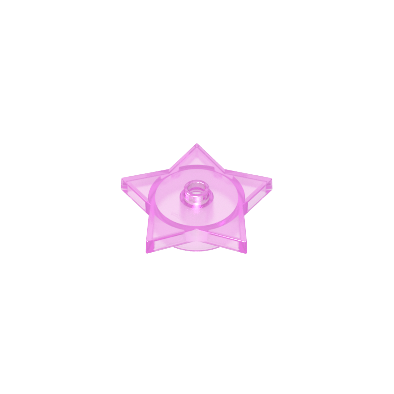39611 | Plate, Round 4 x 4 x 2/3 with Star and Open Stud