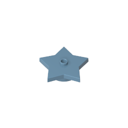 39611 | Plate, Round 4 x 4 x 2/3 with Star and Open Stud
