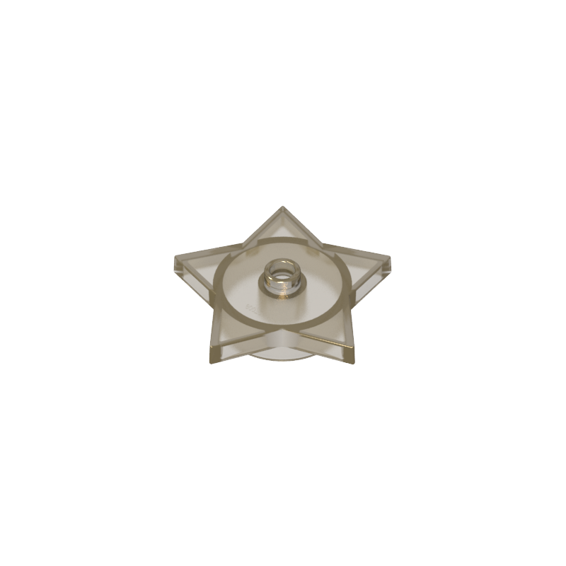 39611 | Plate, Round 4 x 4 x 2/3 with Star and Open Stud