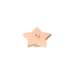 39611 | Plate, Round 4 x 4 x 2/3 with Star and Open Stud