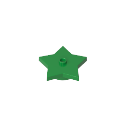 39611 | Plate, Round 4 x 4 x 2/3 with Star and Open Stud