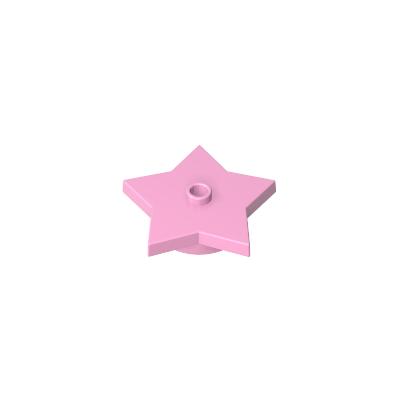 39611 | Plate, Round 4 x 4 x 2/3 with Star and Open Stud