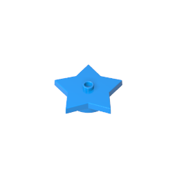 39611 | Plate, Round 4 x 4 x 2/3 with Star and Open Stud