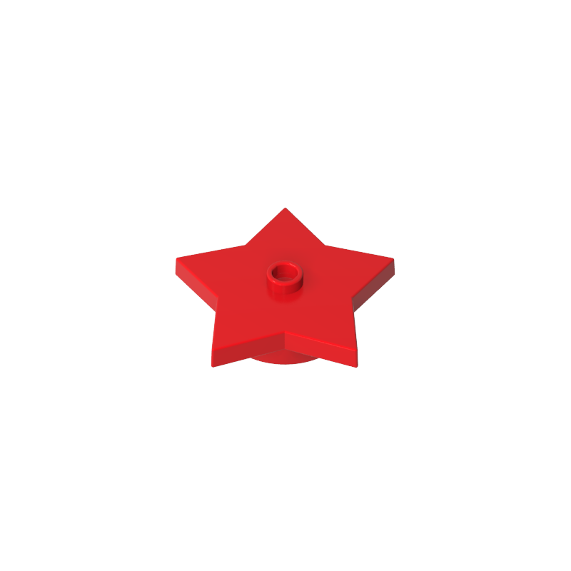 39611 | Plate, Round 4 x 4 x 2/3 with Star and Open Stud