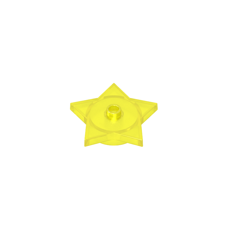 39611 | Plate, Round 4 x 4 x 2/3 with Star and Open Stud