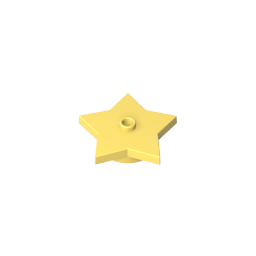 39611 | Plate, Round 4 x 4 x 2/3 with Star and Open Stud