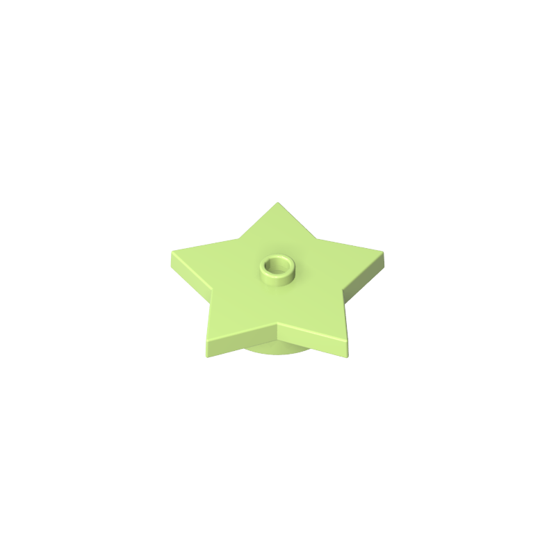 39611 | Plate, Round 4 x 4 x 2/3 with Star and Open Stud