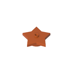 39611 | Plate, Round 4 x 4 x 2/3 with Star and Open Stud