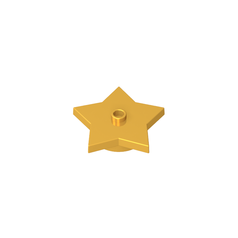 39611 | Plate, Round 4 x 4 x 2/3 with Star and Open Stud