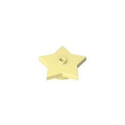 39611 | Plate, Round 4 x 4 x 2/3 with Star and Open Stud