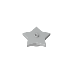 39611 | Plate, Round 4 x 4 x 2/3 with Star and Open Stud
