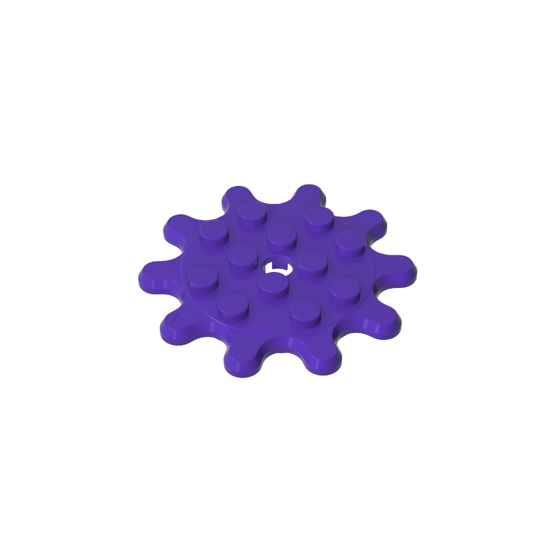 35443 | Plate, Round 4 x 4 Gear 10 Tooth