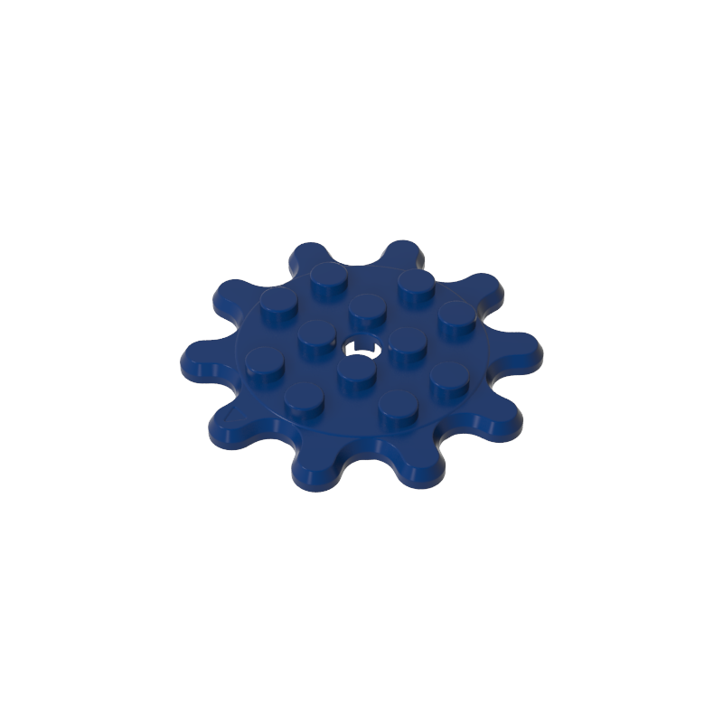 35443 | Plate, Round 4 x 4 Gear 10 Tooth