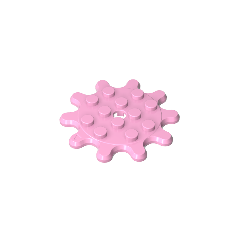 35443 | Plate, Round 4 x 4 Gear 10 Tooth