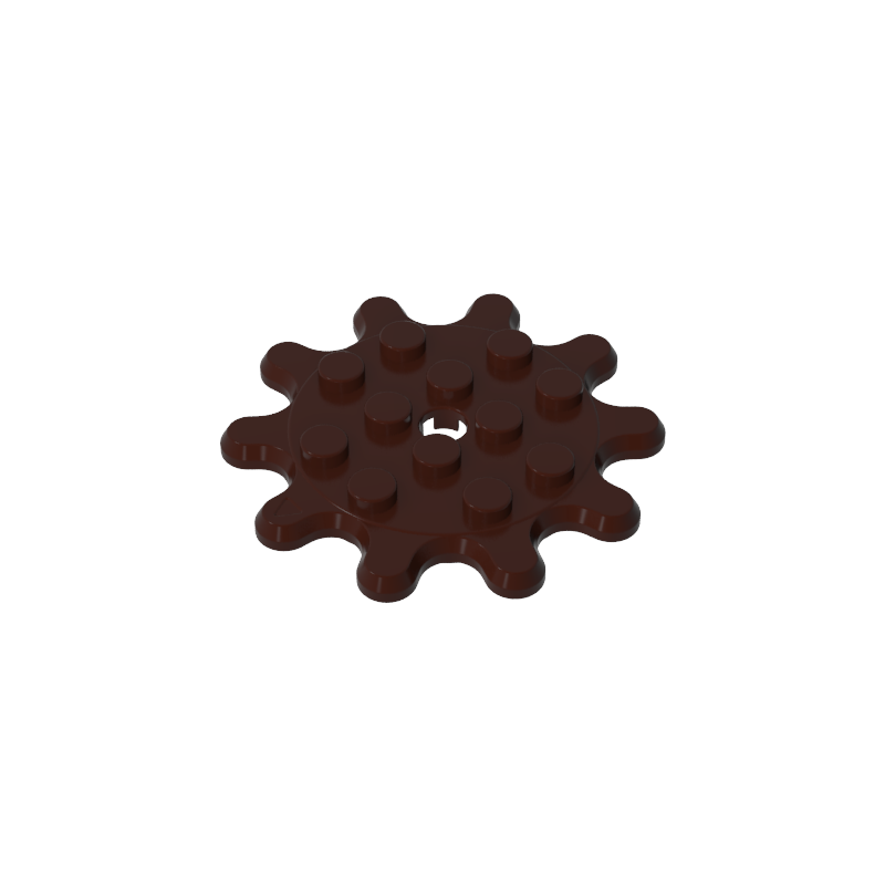 35443 | Plate, Round 4 x 4 Gear 10 Tooth