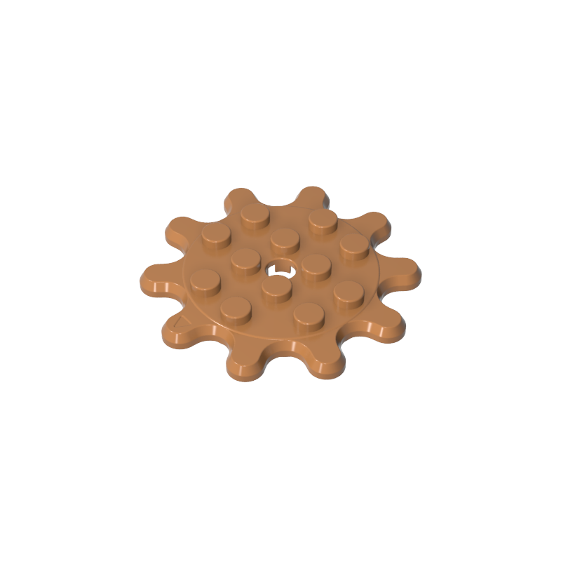 35443 | Plate, Round 4 x 4 Gear 10 Tooth
