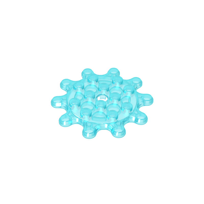 35443 | Plate, Round 4 x 4 Gear 10 Tooth