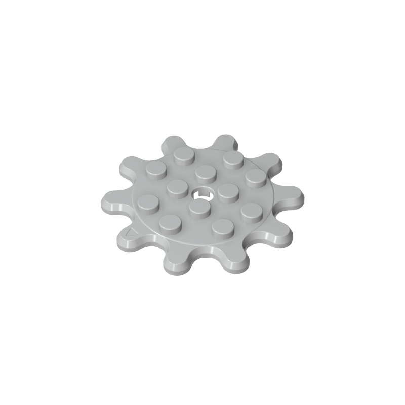 35443 | Plate, Round 4 x 4 Gear 10 Tooth