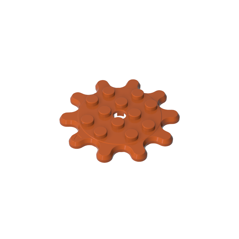 35443 | Plate, Round 4 x 4 Gear 10 Tooth