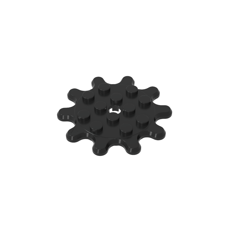 35443 | Plate, Round 4 x 4 Gear 10 Tooth