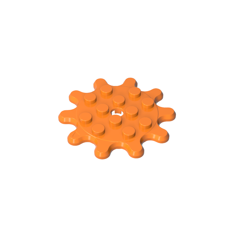 35443 | Plate, Round 4 x 4 Gear 10 Tooth