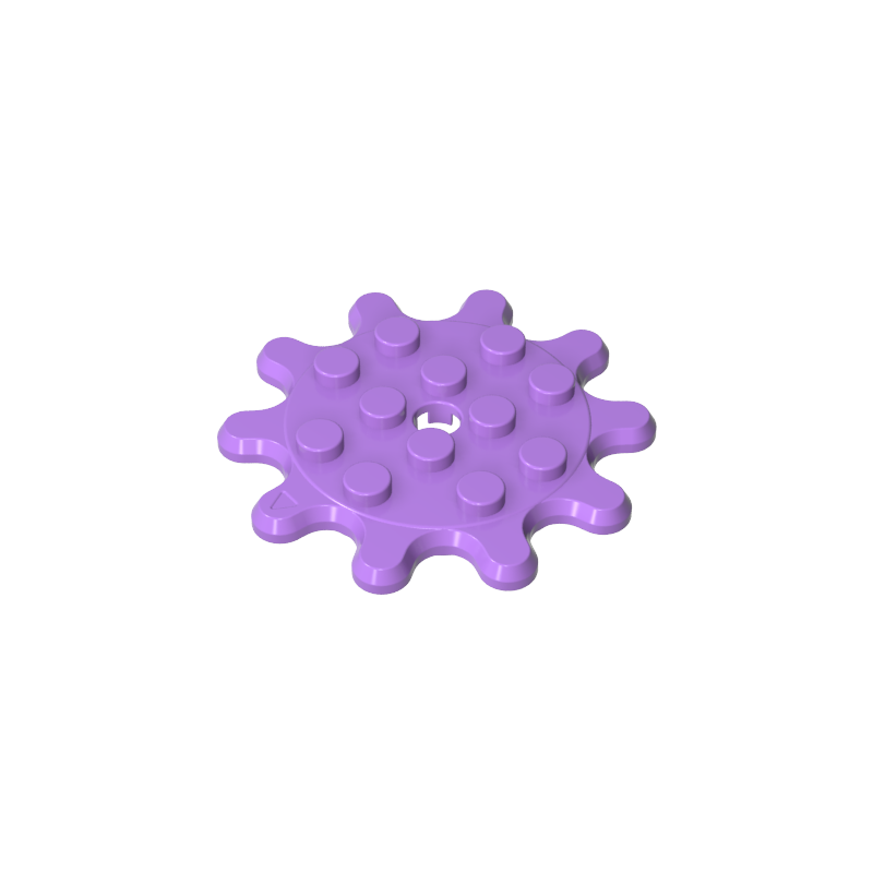 35443 | Plate, Round 4 x 4 Gear 10 Tooth