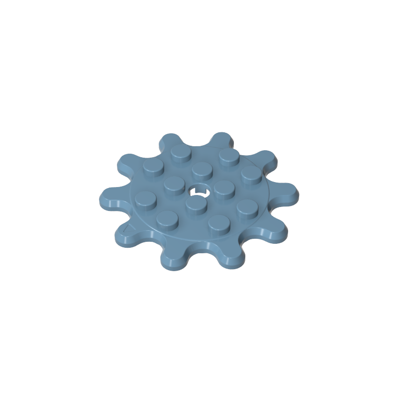 35443 | Plate, Round 4 x 4 Gear 10 Tooth