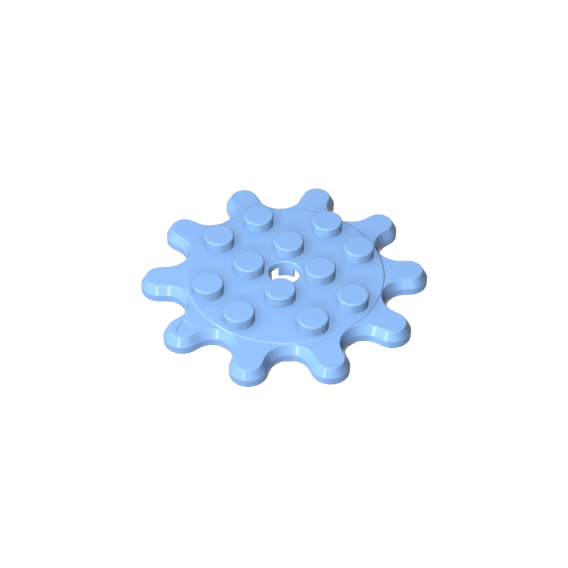 35443 | Plate, Round 4 x 4 Gear 10 Tooth