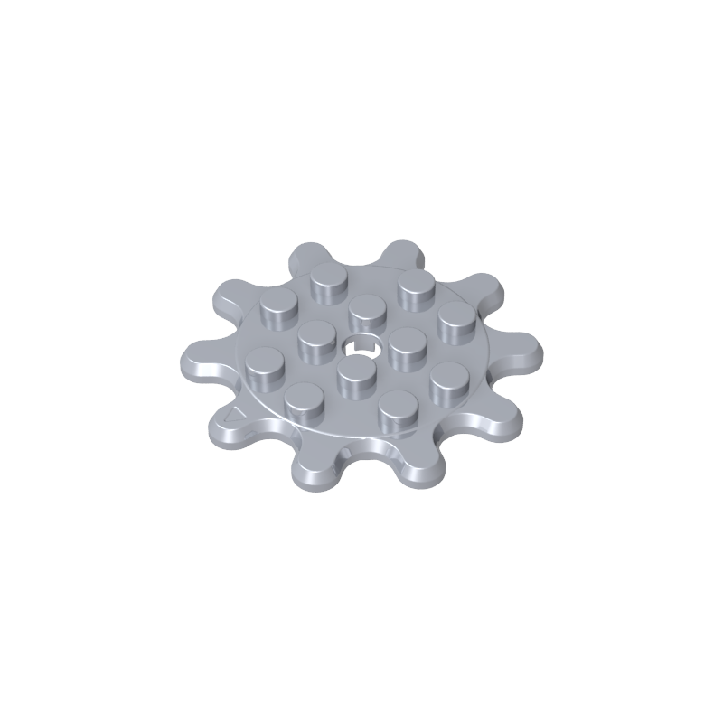35443 | Plate, Round 4 x 4 Gear 10 Tooth