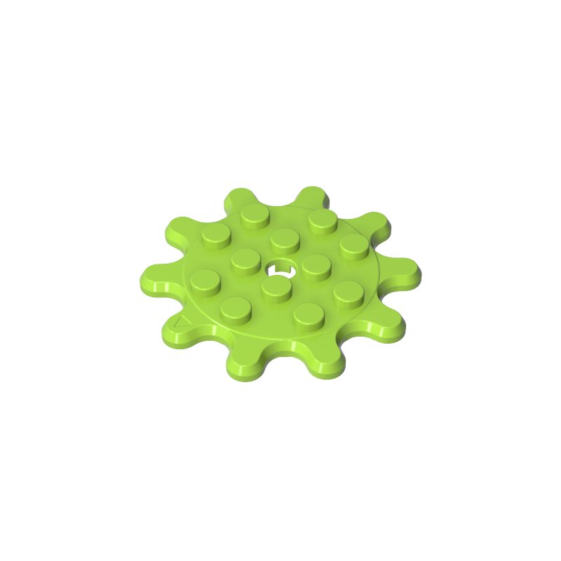 35443 | Plate, Round 4 x 4 Gear 10 Tooth