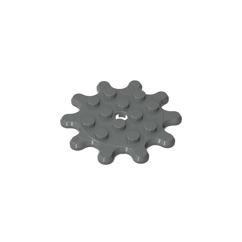 35443 | Plate, Round 4 x 4 Gear 10 Tooth