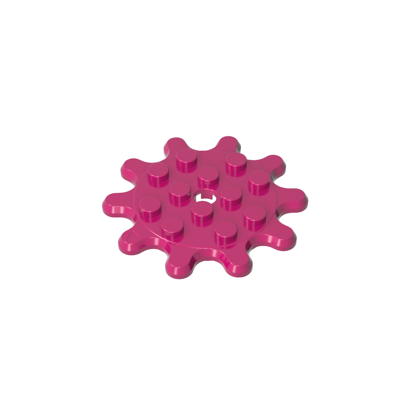 35443 | Plate, Round 4 x 4 Gear 10 Tooth
