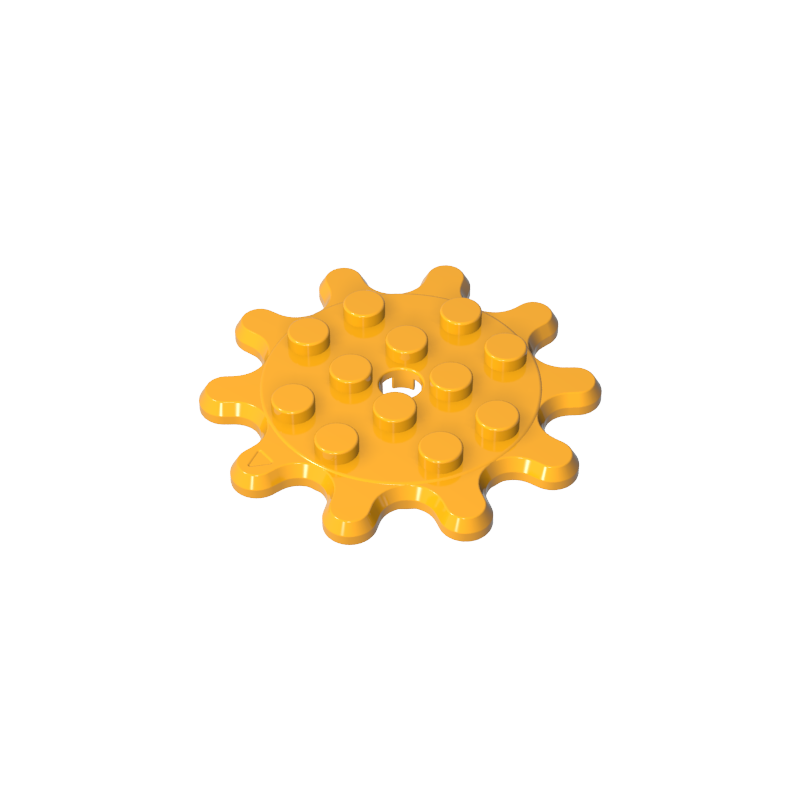 35443 | Plate, Round 4 x 4 Gear 10 Tooth