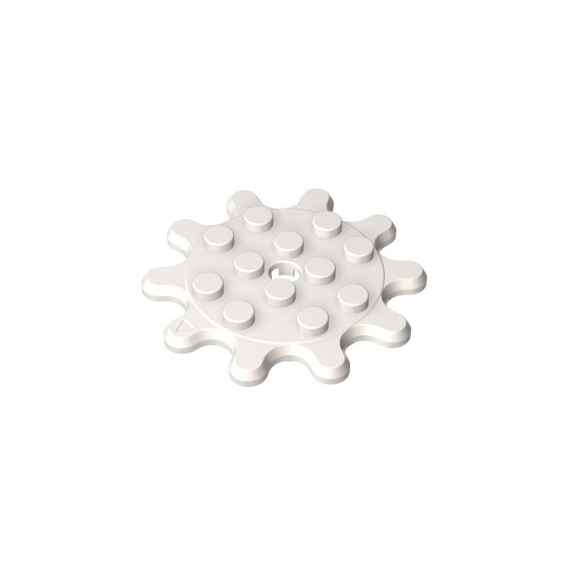 35443 | Plate, Round 4 x 4 Gear 10 Tooth